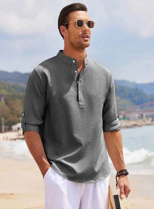 Men’s Spring-Autumn Stand-up Casual T-shirt