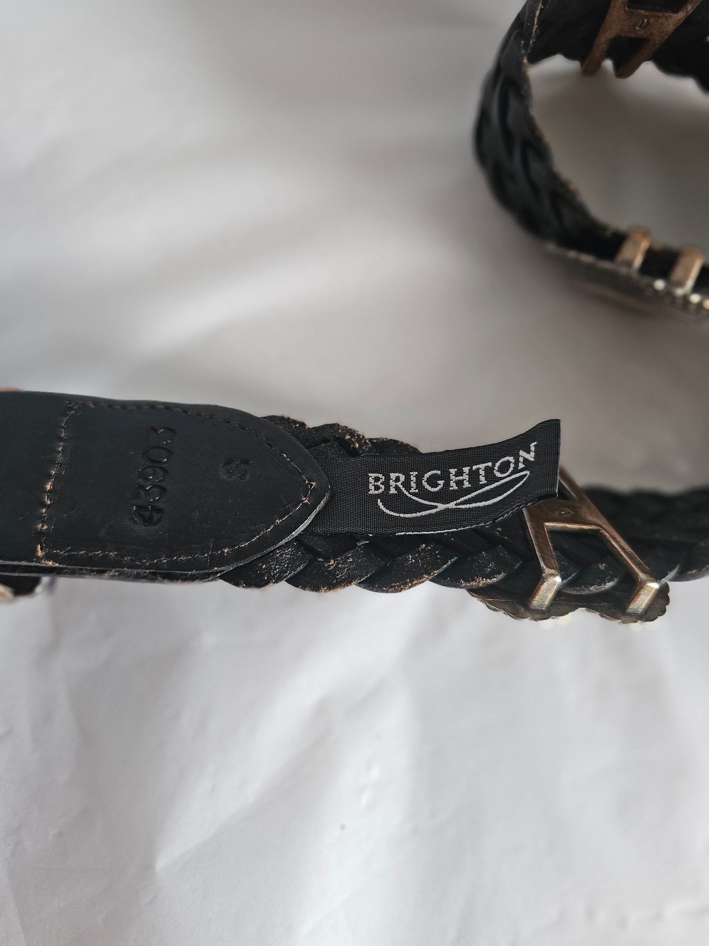 Brighton Heart Concho Woven Leather Belt – small