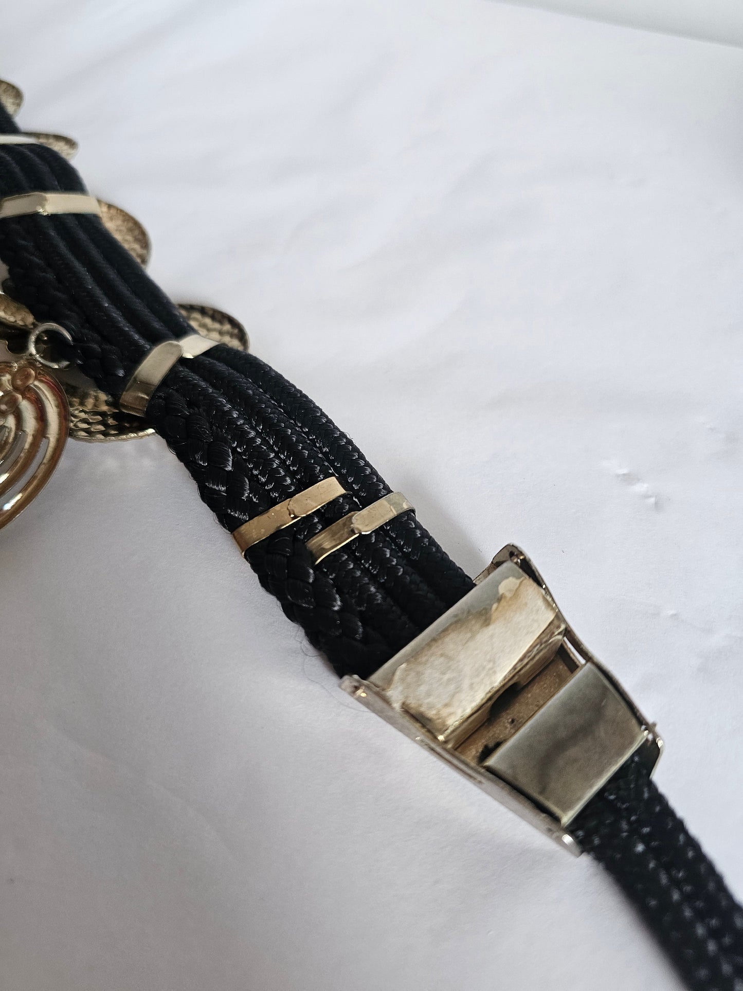 Vintage 80s Gold Disc Statement Belt L
